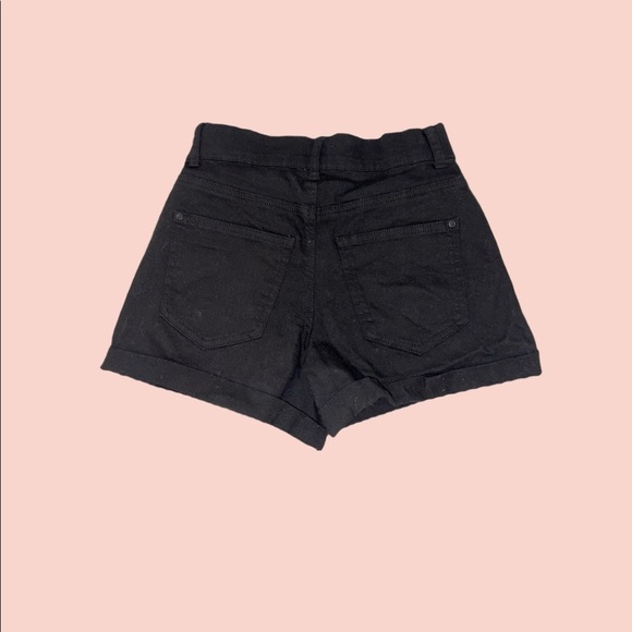 Juniors NoBo Black High Rise Jean Shorts - Picture 2 of 3